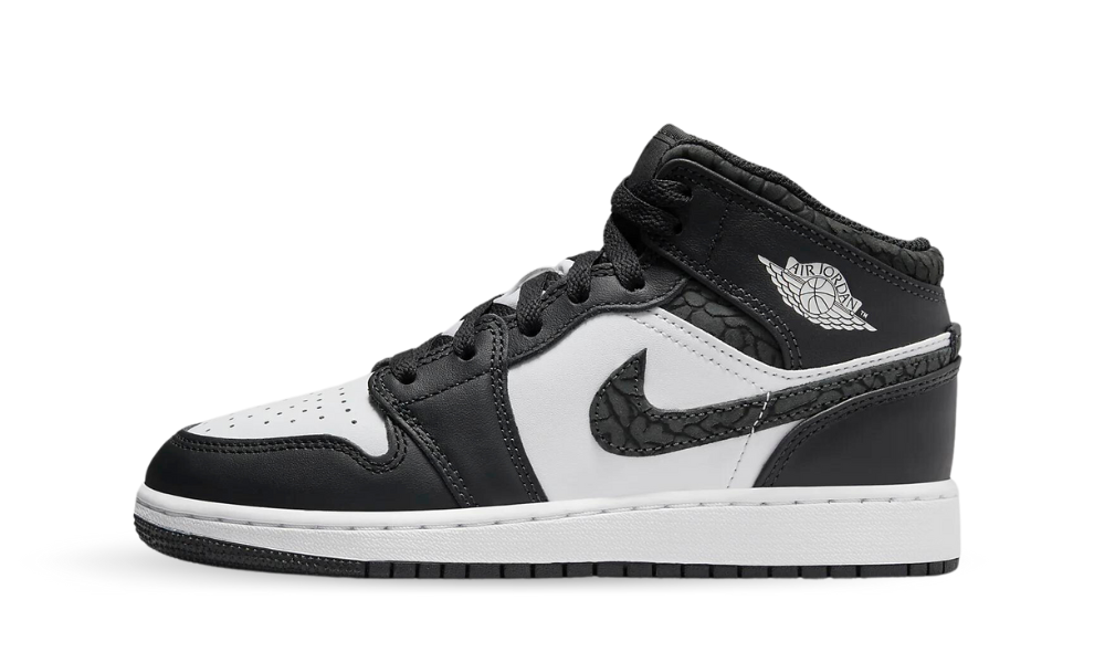 Nike Air Jordan 1 Mid SE Elephant Print Black (GS) FB9909-001