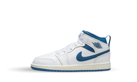 Nike Air Jordan 1 Mid White Industrial Blue (PS) FN7493-141