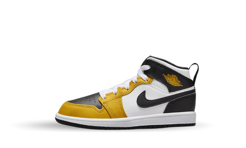 Nike Air Jordan 1 Mid Yellow Ochre Black (PS) DQ8424-701