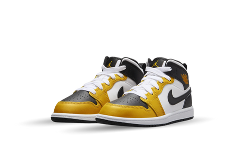 Nike Air Jordan 1 Mid Yellow Ochre Black (PS) DQ8424-701