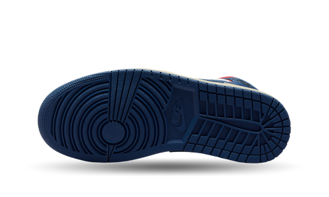 Nike Air Jordan 1 Mid French Blue Gym Red (W) BQ6472-146