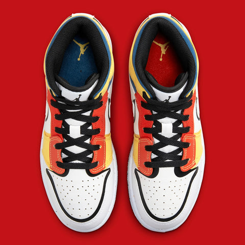 Nike Air Jordan 1 Mid SE Multi Color Canvas (GS) DV1316-100
