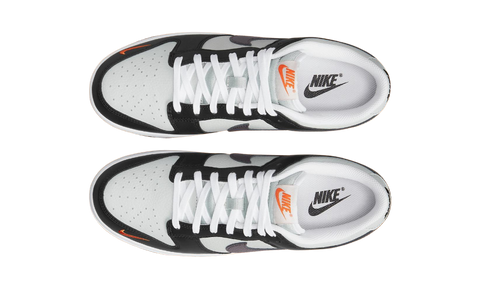 Nike Dunk Low Grey Black Orange Mini Swoosh  FN7808-001