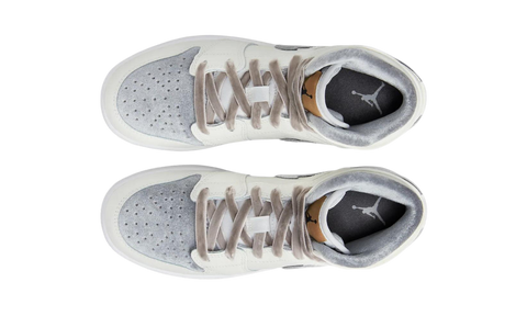 Nike Air Jordan 1 Mid SE Grey Velvet Toe (GS) FB9899-100