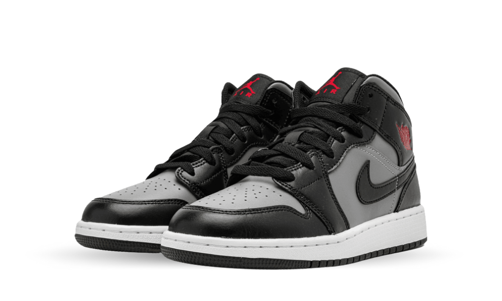 Nike Air Jordan 1 Mid Particle Grey Red Shadow Red (GS) 554725-096 – DMP  Kickz