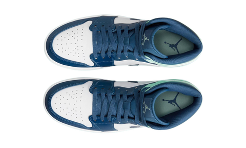 Nike Air Jordan 1 Mid Navy Blue Mint 554724-413